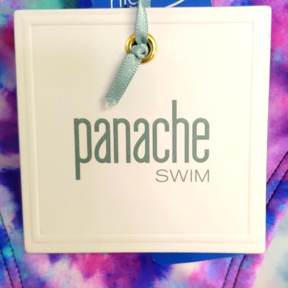 Panache full back, mid rise bikini bottom. Multi color tie dye. Multiple sizes. - Picture 3 of 7
